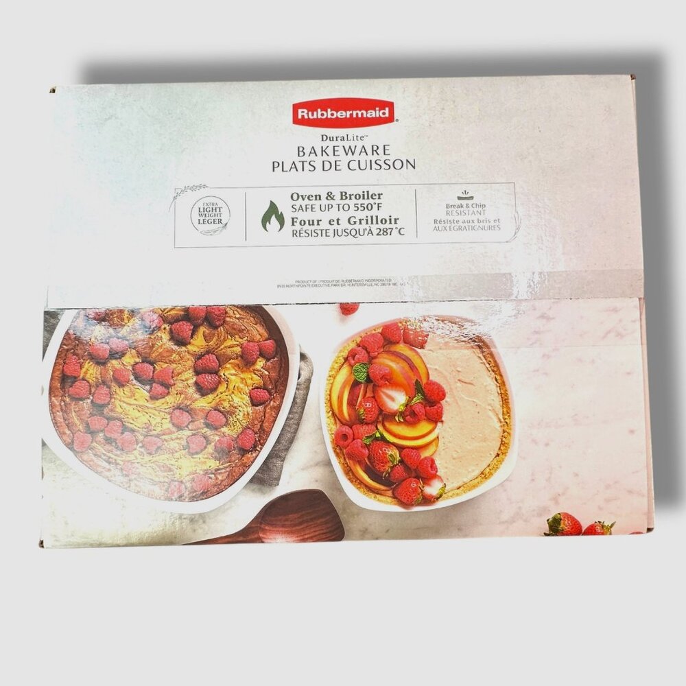 Rubbermaid Duralite Bakeware Set 2-Piece Lightweight Chip-Resistant Oven Broiler